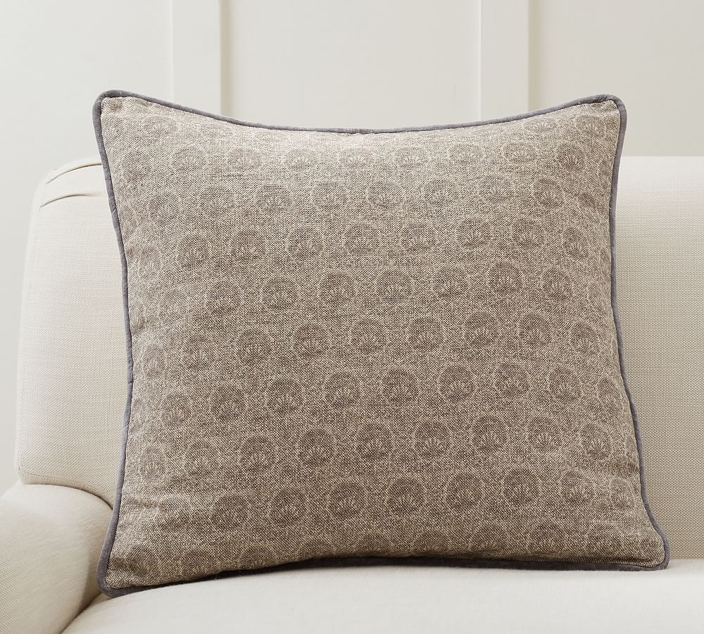 Leah Printed Pillow Cover, 22 x 22", Sage Gray - Image 0