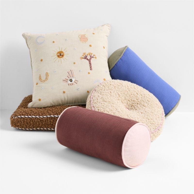 Tucker Sherpa Round Kids Throw Pillow by Jeremiah Brent - Image 4