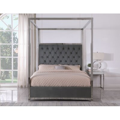 Loewen Tufted Upholstered Canopy Bed - Image 0