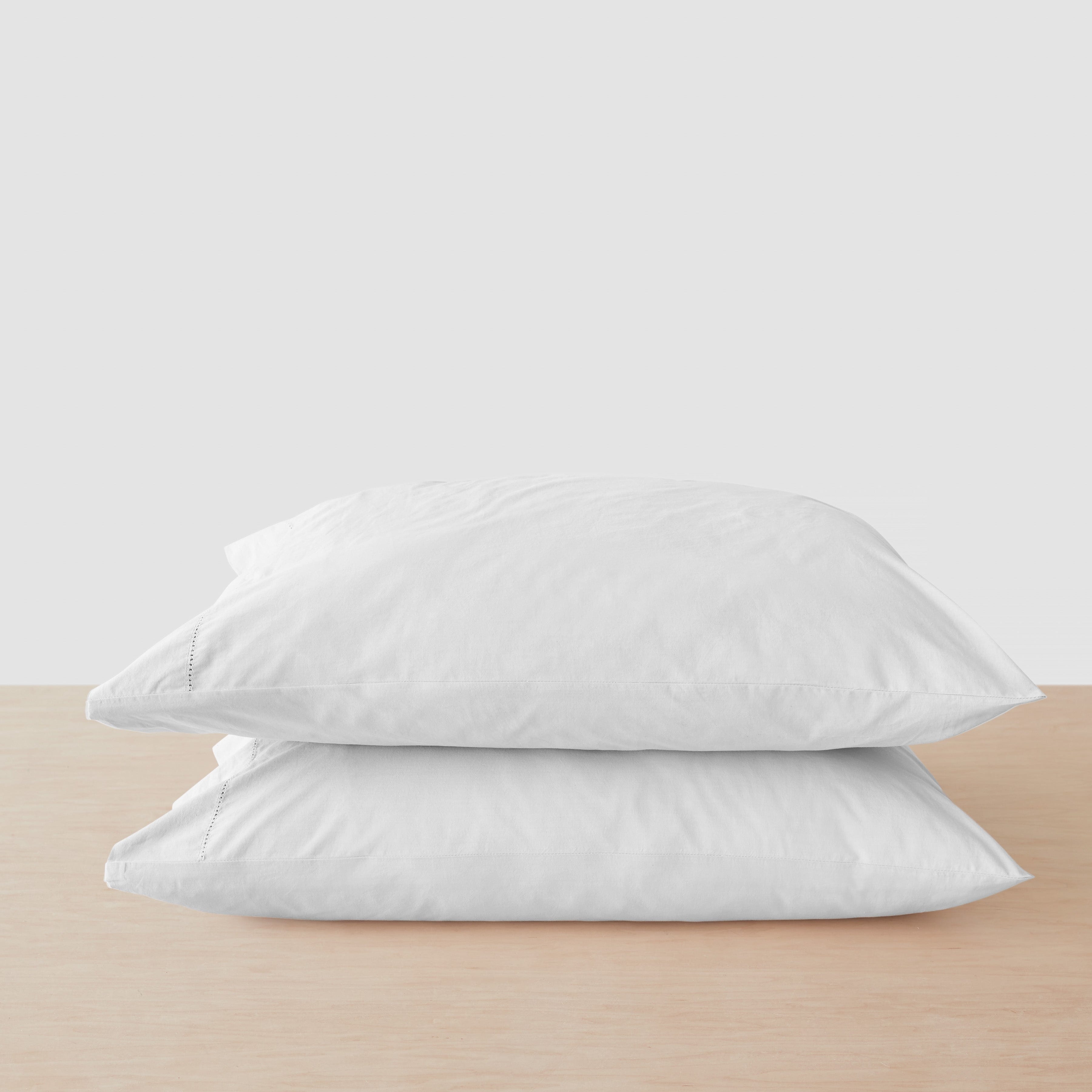 The Citizenry Organic Stonewashed Percale Pillowcases | Standard | White - Image 0