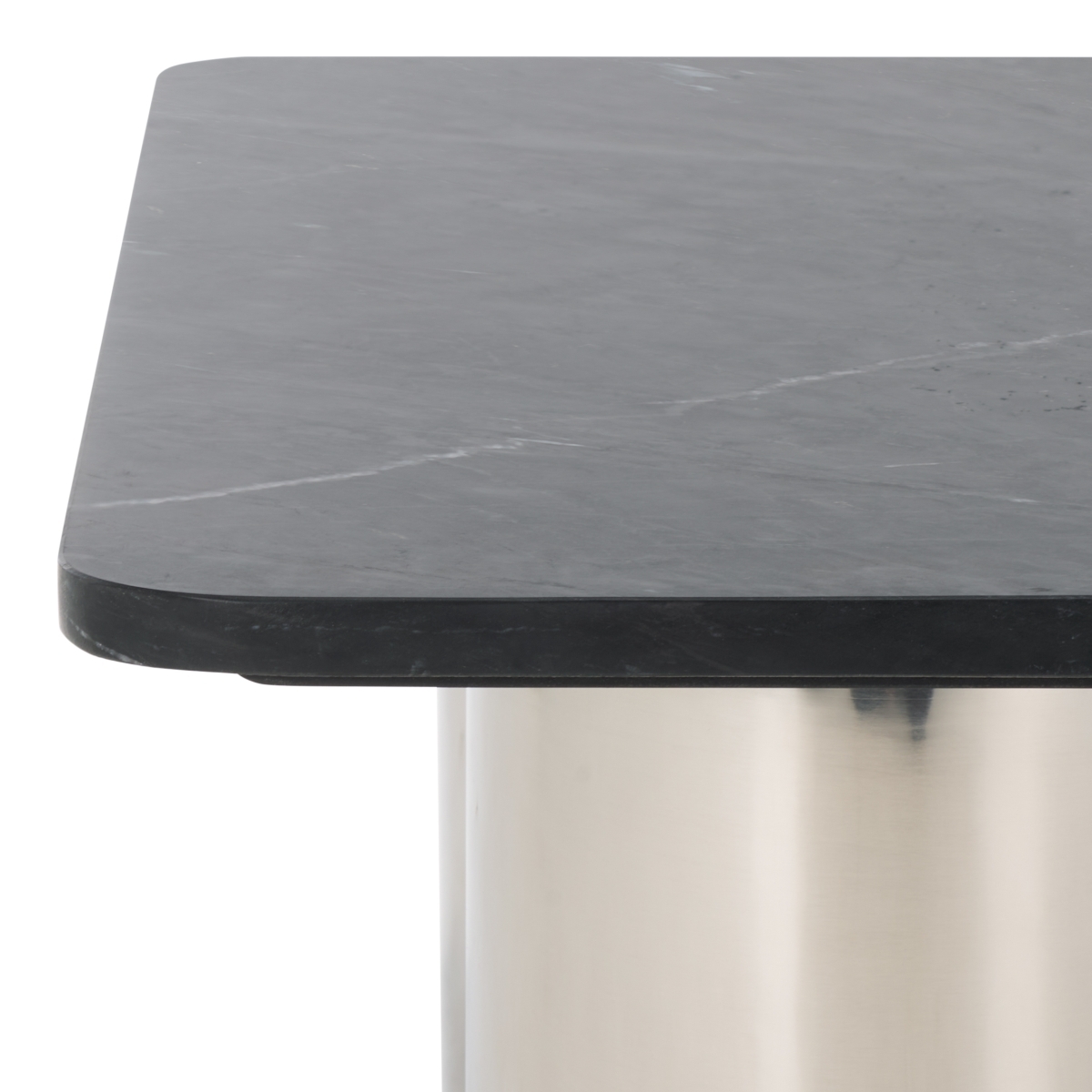 Belynda Marble Top Coffee Tabl - Black/Chrome - Image 2