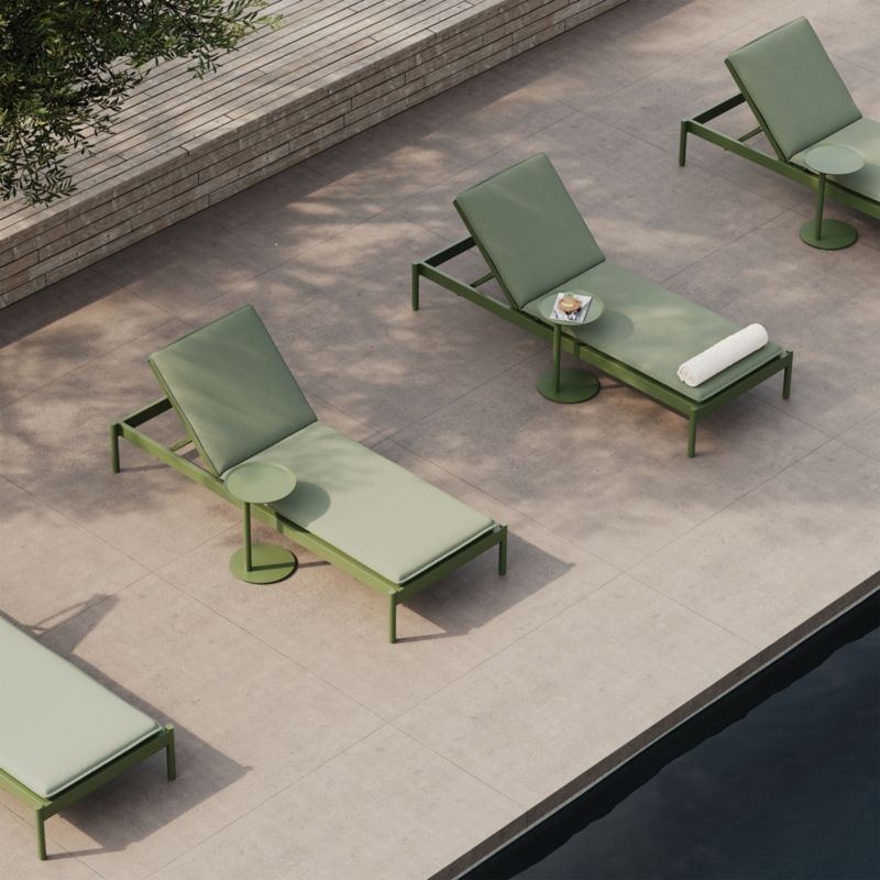 Neighbor ™ Aluminum 16" Olive Round Outdoor Side Table - Image 1