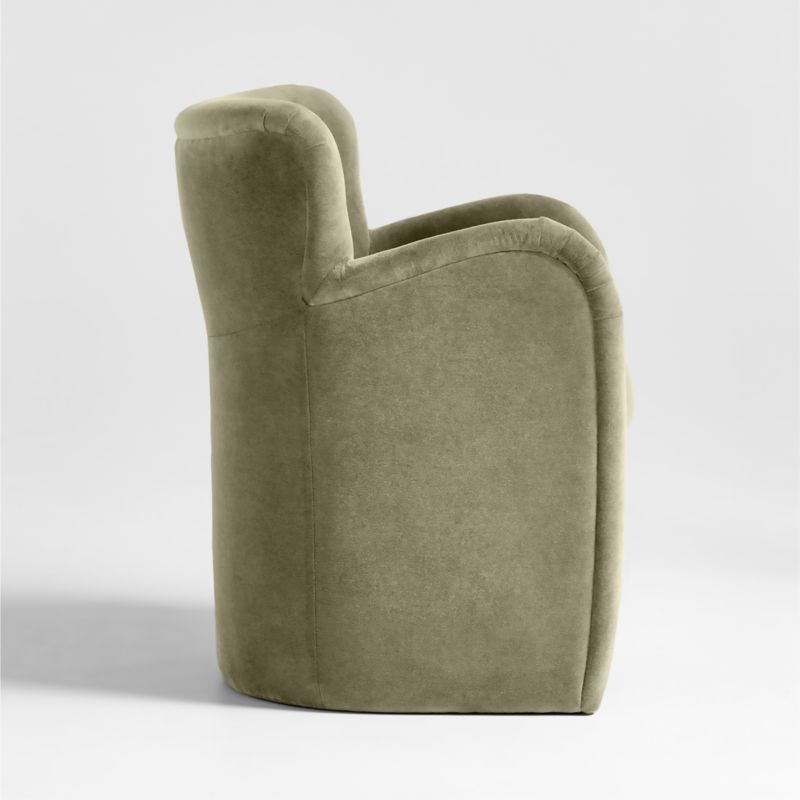 Broome Upholstered Olive Green Dining Chair by Jake Arnold - Image 6