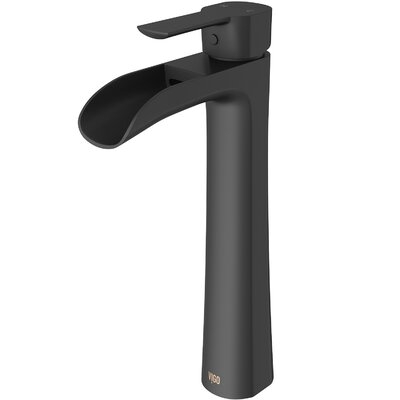 Niko Vessel Sink Bathroom Faucet, without pop up drain, Black - Image 0