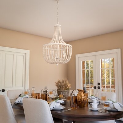 Calabasas 5 - Light Unique Empire Chandelier with Beaded Accents - Image 0