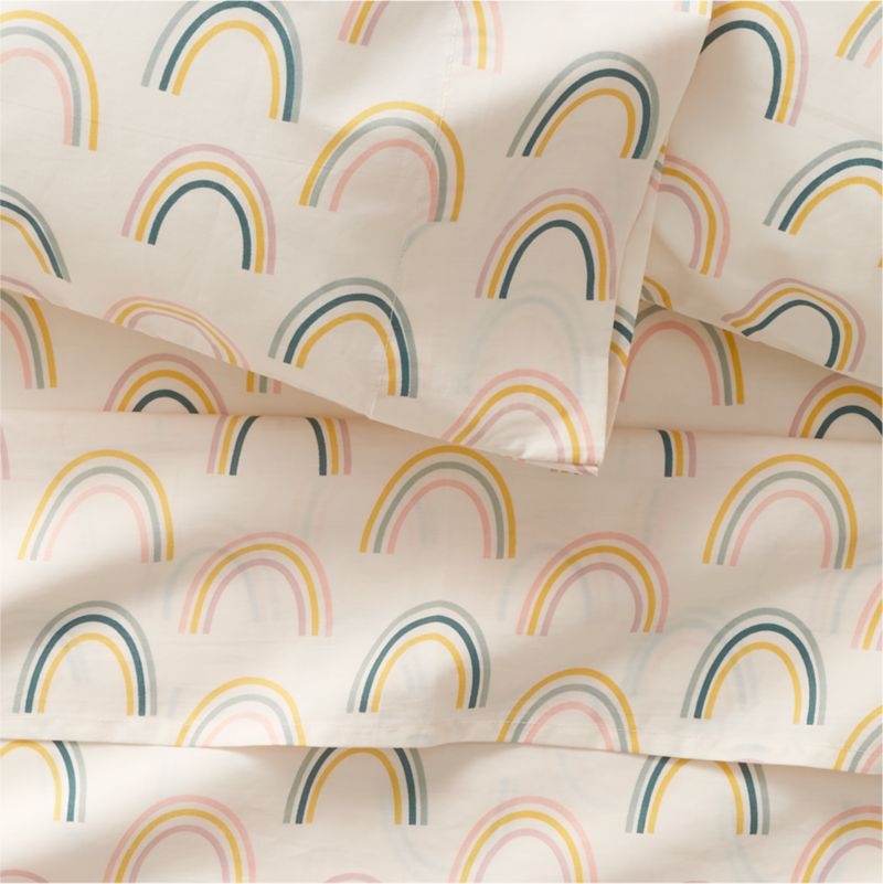 Stay Cool Asha Rainbow 100% Organic Cotton Kids Full Sheet Set - Image 4
