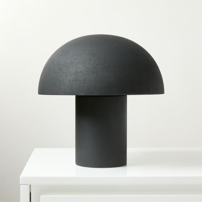 Enoki Mini Black Dome Table Lamp - Image 1