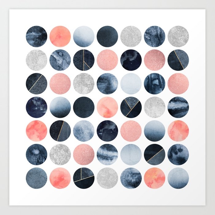Pretty Dots Art Print by Elisabeth Fredriksson - Large - Image 0