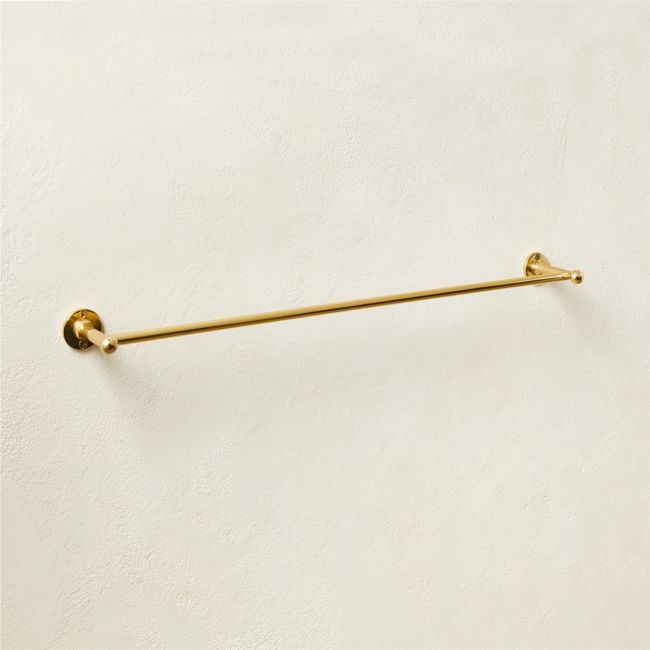 Boule-Inspired Polished Brass Towel Bar 24" - Image 0
