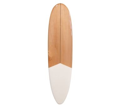 Longboard Surfboard Matte White Wall Art, 6' - Image 3