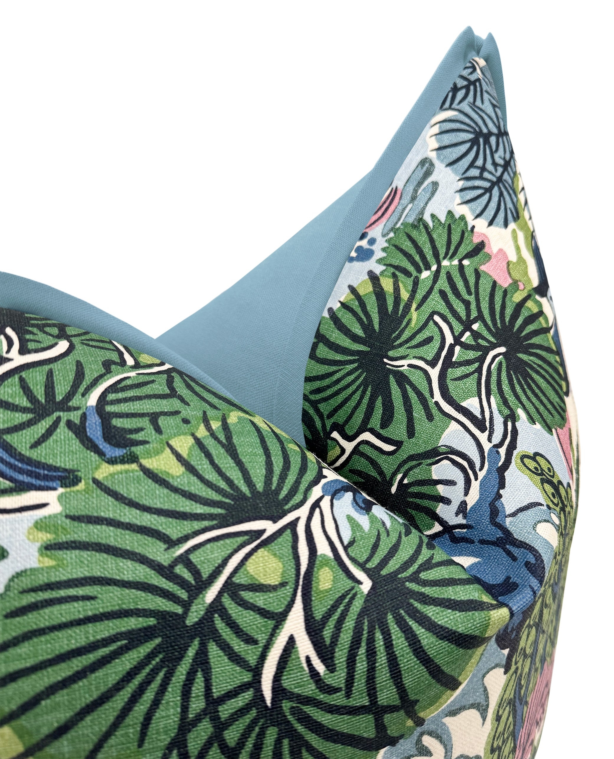 PAGODA TREES // LAVENDER AND BLUE | THIBAUT - 20" X 20" / BUTTERFLY FLANGE / Hydrangea Blue - Image 0