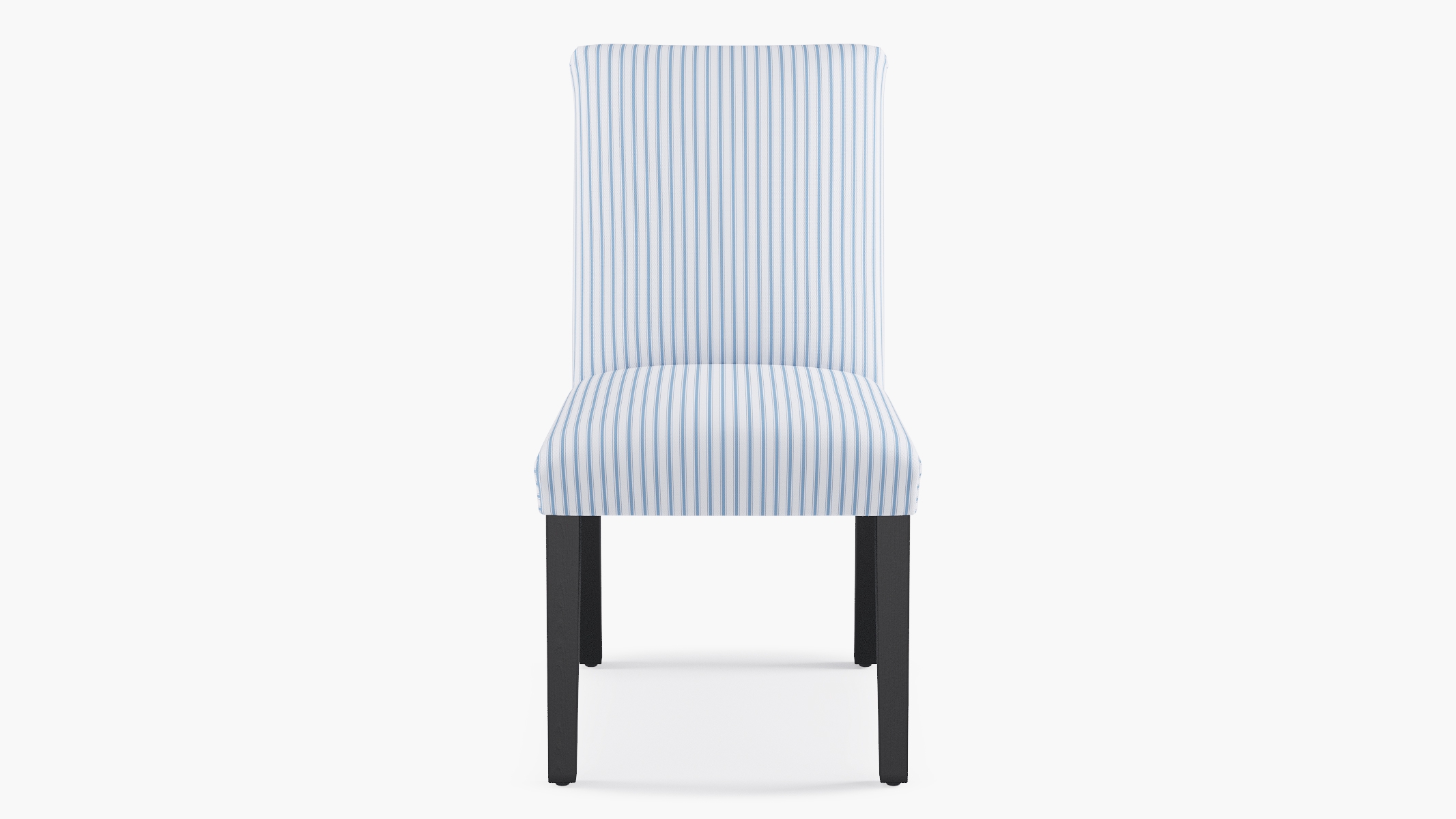 Classic Dining Chair, Cornflower Classic Ticking Stripe, Black - Image 0