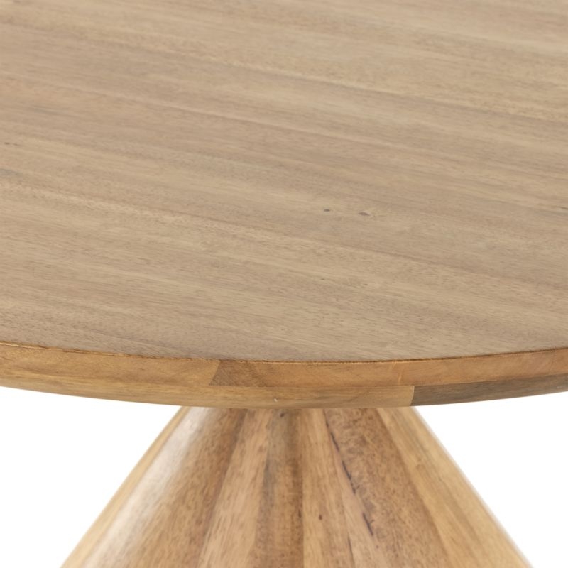 Foxx 60" Round Natural Wood Dining Table - Image 5