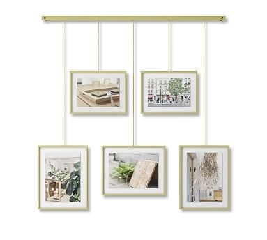 Hanging Brass Gallery Frames, Set of 5 - Image 0