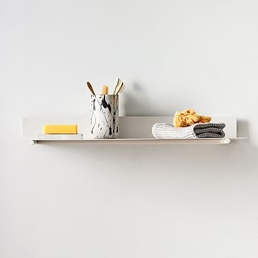Floating Lines Wall Shelf, 3-Tiered, Gray - Image 3