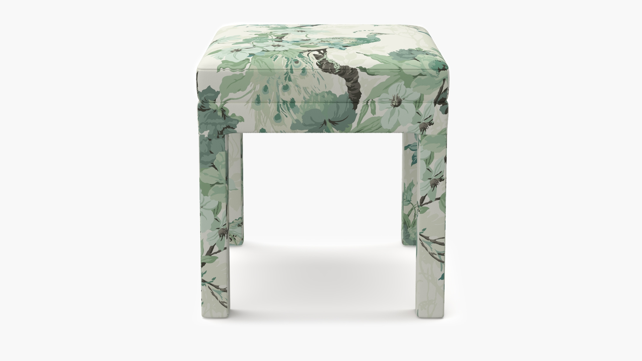 Parsons Ottoman, Jade Peacock Park - Image 0