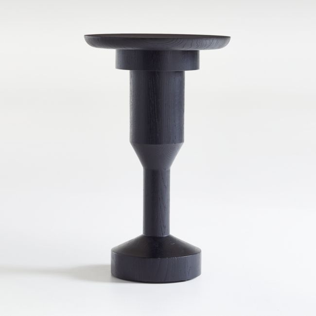 Statuer Black Wood End Table - Image 0