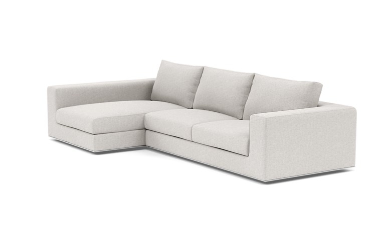 AINSLEY Sectional Sofa with Left Chaise, Pebble, Bench, Down Alternative - Image 4