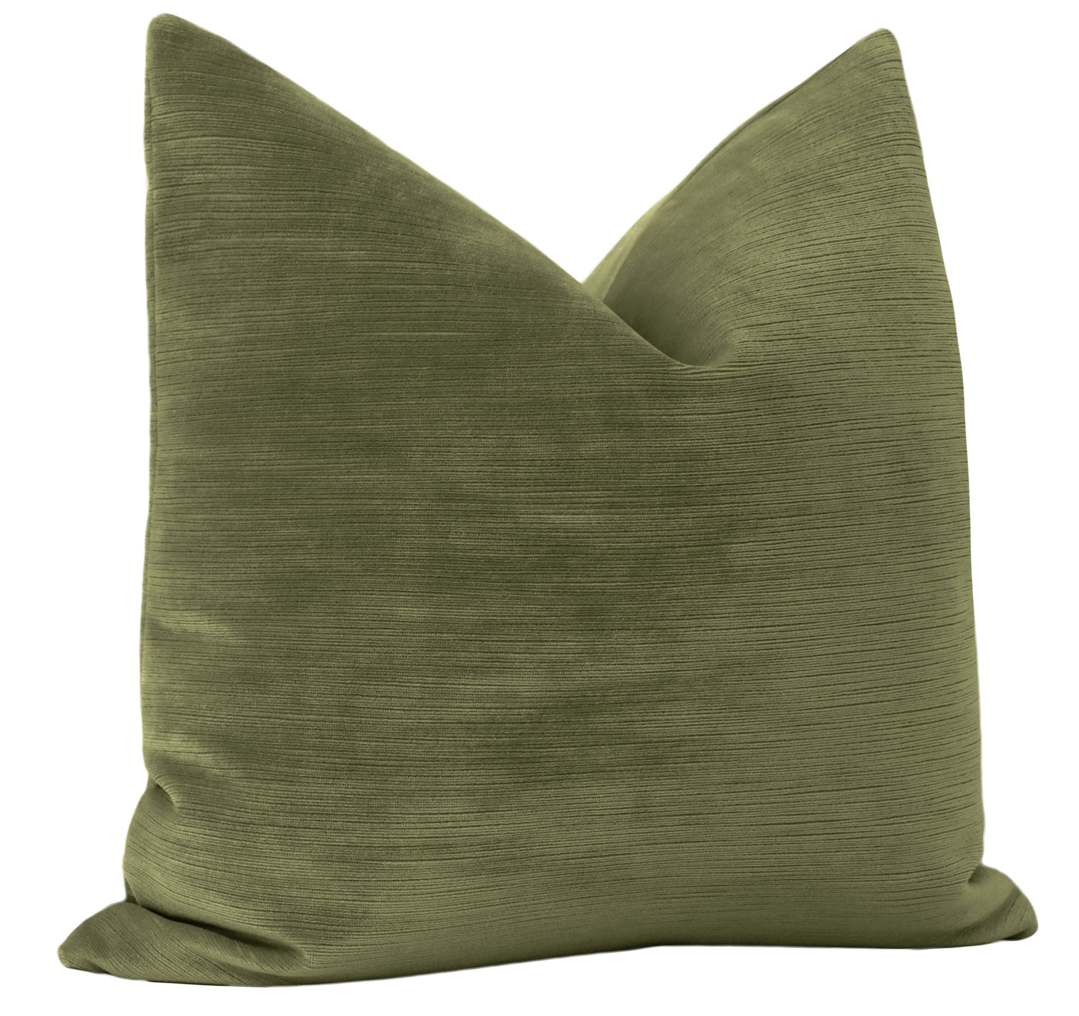 STRIE VELVET // SPANISH MOSS - 20” X 26” STANDARD SHAM - Image 1
