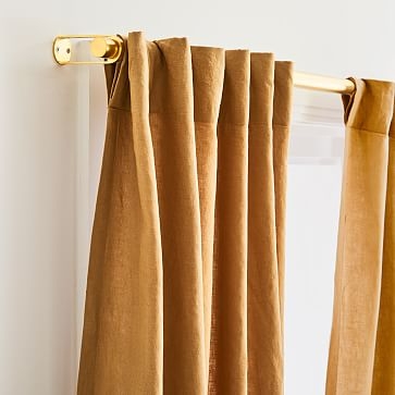 European Flax Linen Curtain, Camel, 48"x96" - Image 2