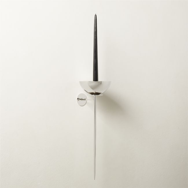 Vela Stainless Steel Wall Sconce Candle Holder - Image 0