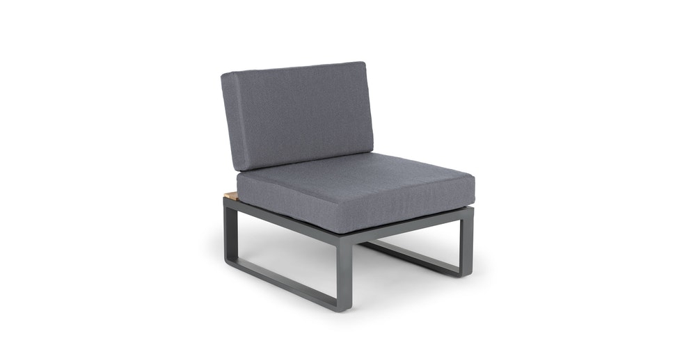Kezia Whale Gray Armless Chair Module - Image 0