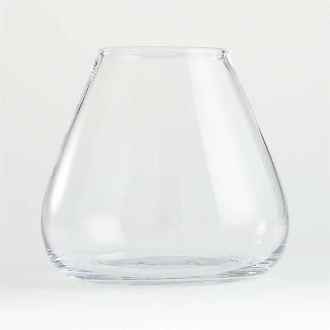 Laurel Clear Round Glass Vase 8" - Image 0