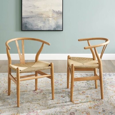 Galeton Upholstered Slat Back Side Chair in Natural - Image 0