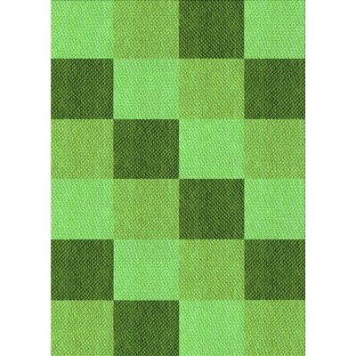 Siegmar Geometric Wool Green/Light Green Area Rug - Image 0