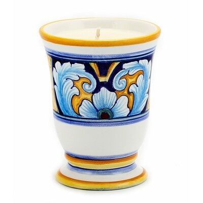 Deruta Candles: Bell Cup Candle ~ Celeste Design - Capri Gardenia - Image 0