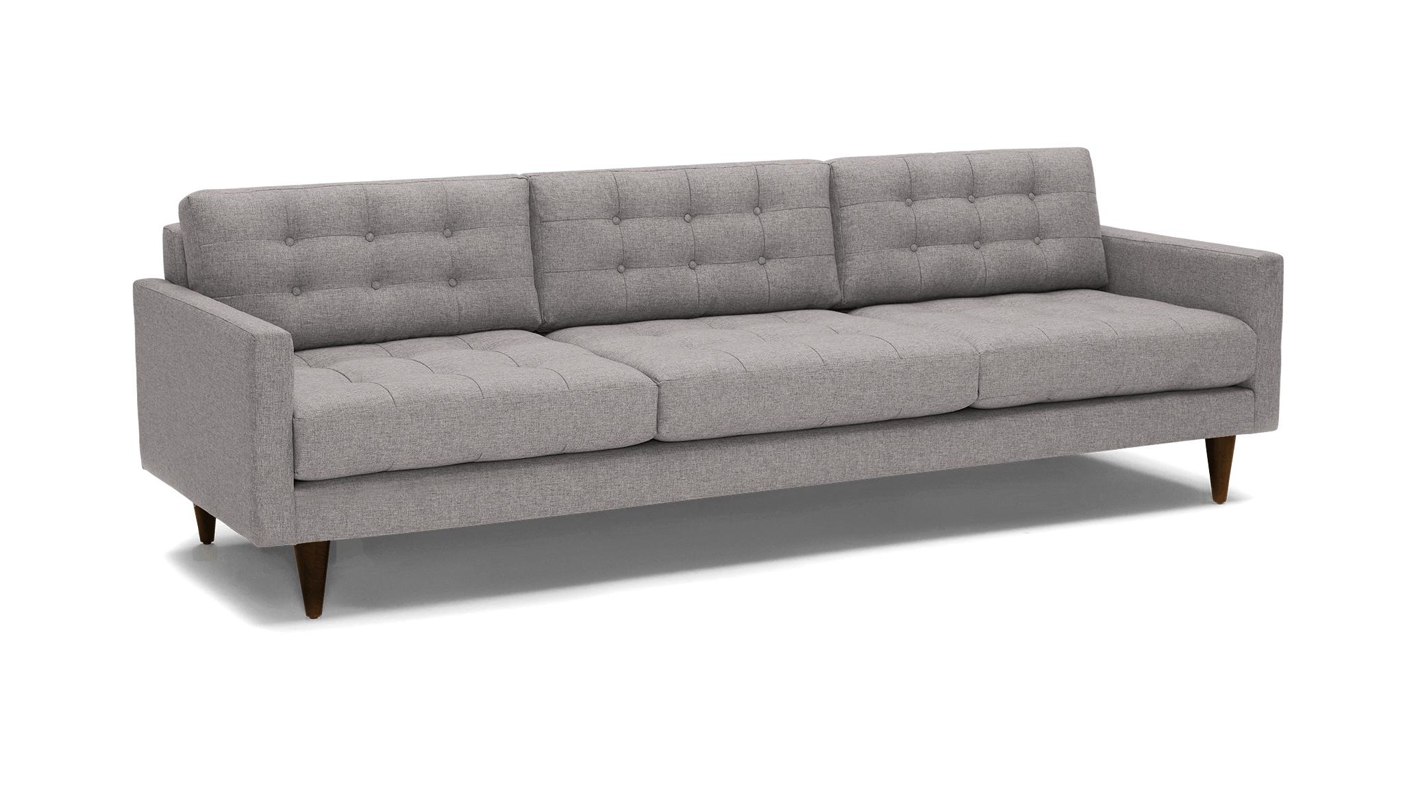 Purple Eliot Mid Century Modern Grand Sofa - Sunbrella Premier Wisteria - Mocha - Image 1