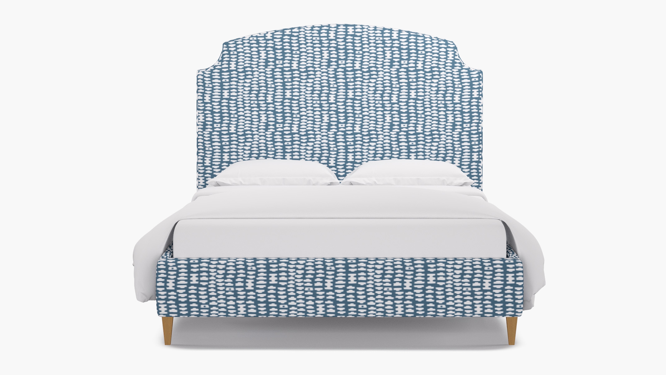 Cove Bed, Dusty Blue Odalisque, Natural Square Tapered Leg, King - Image 0
