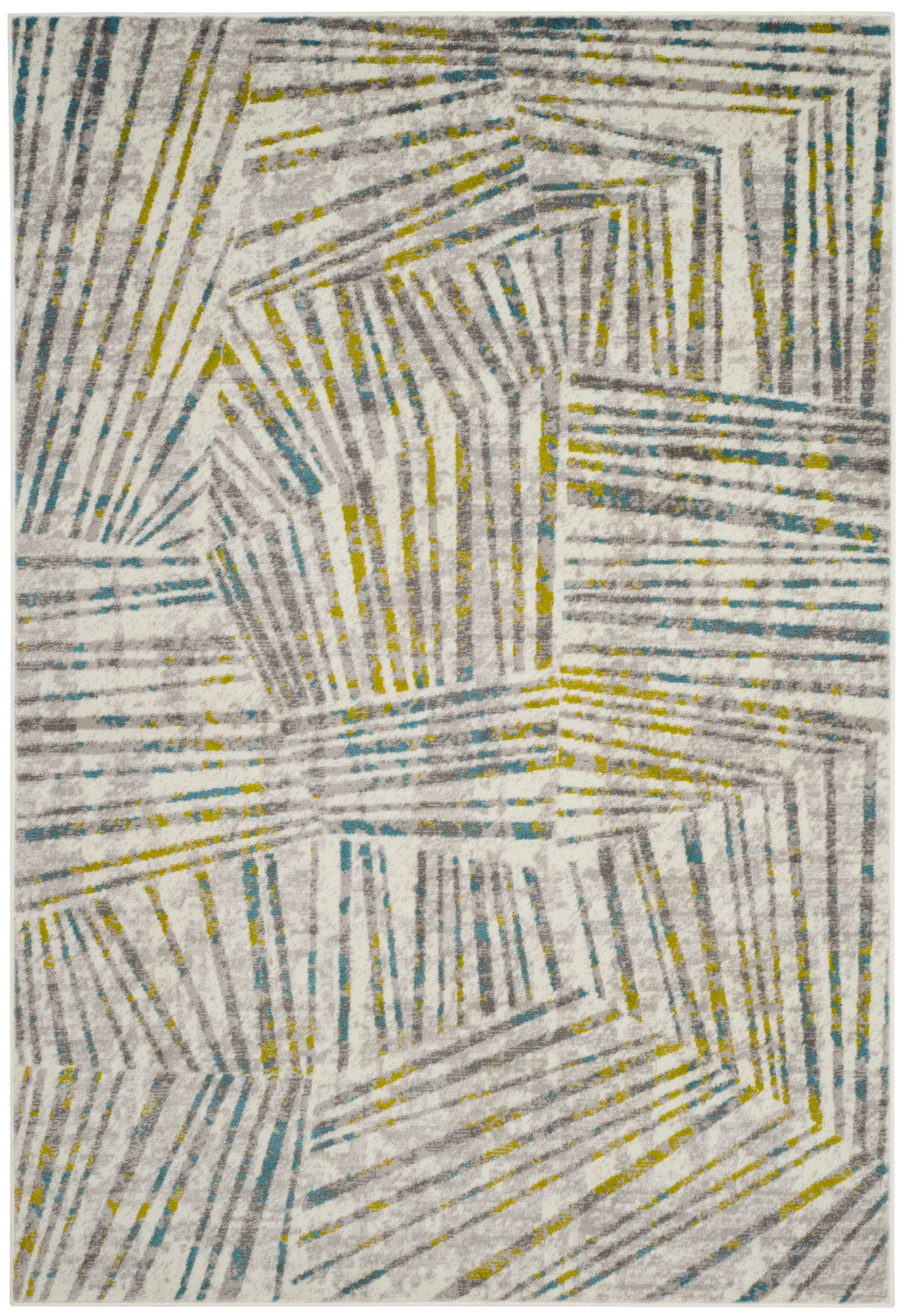 Arlo Home Woven Area Rug, SKY191G, Grey/Green,  4' X 6' - Image 0