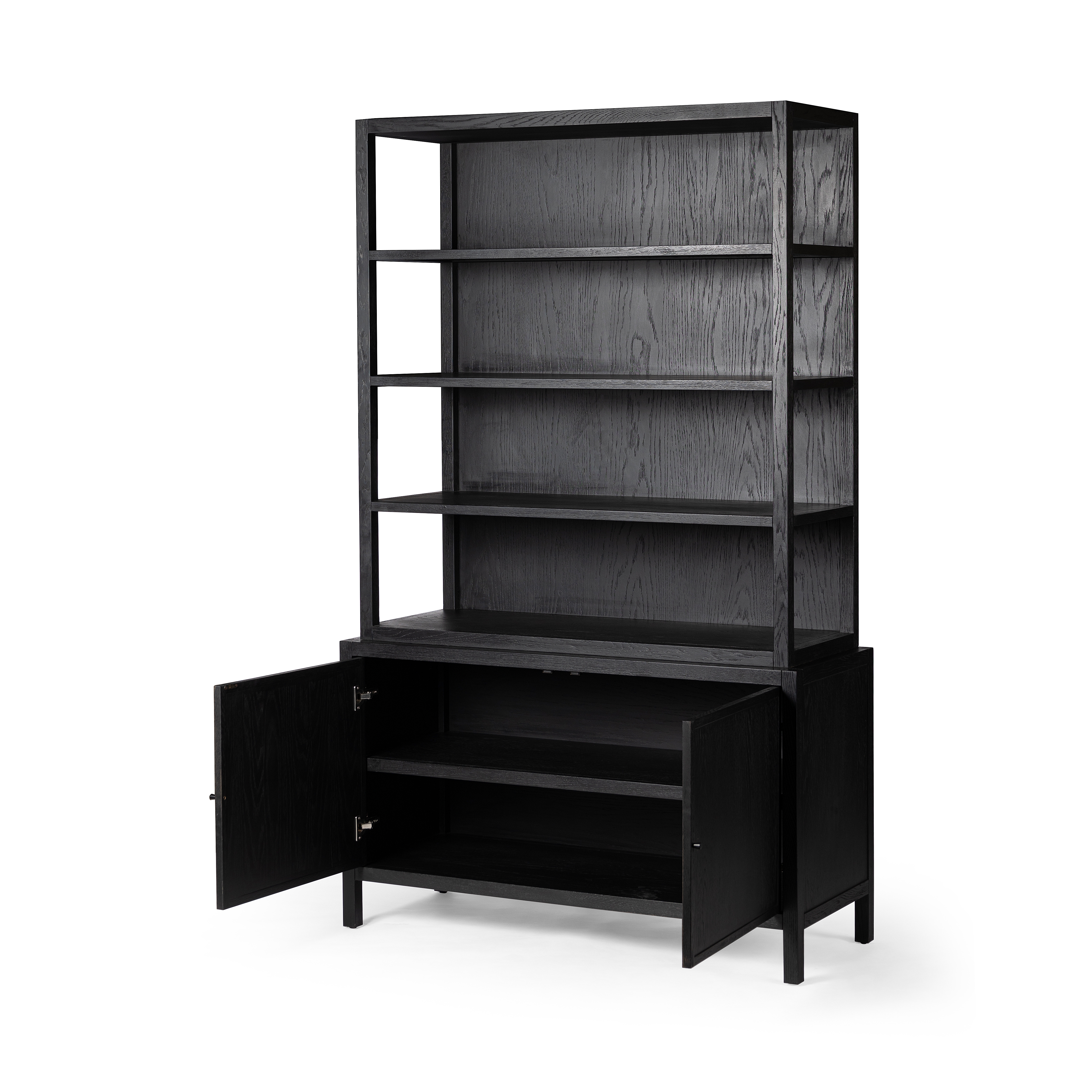 Hopkins Bookcase-Brushed Ebony Oak Vnr - Image 4
