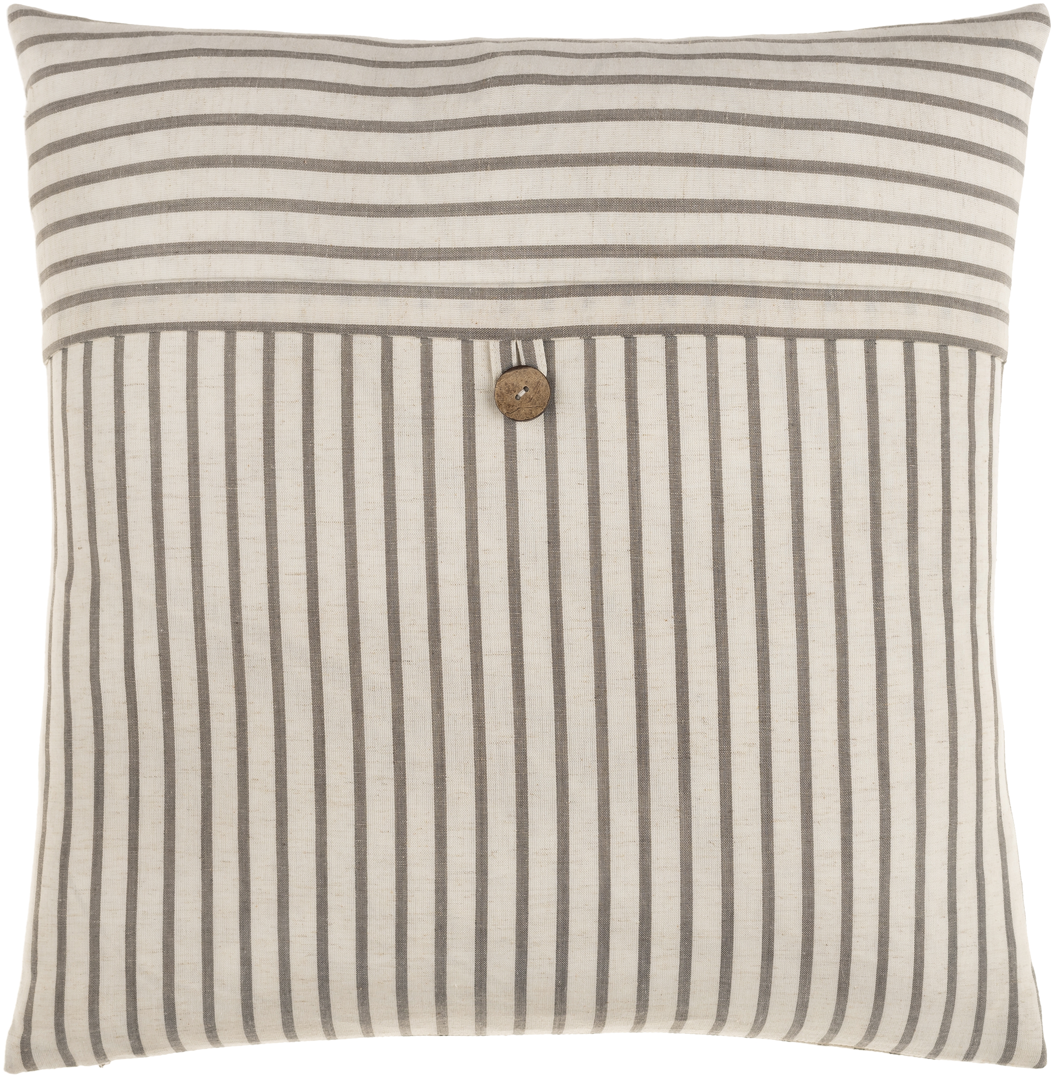 Penelope Stripe Throw Pillow, 20" x 20", with down insert - Image 0