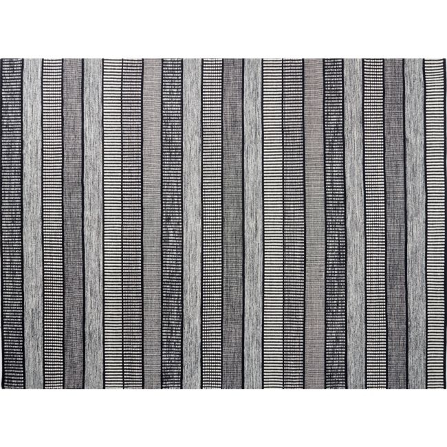 Sloane Handloom Black and White Striped Rug 9'x12' - Image 0
