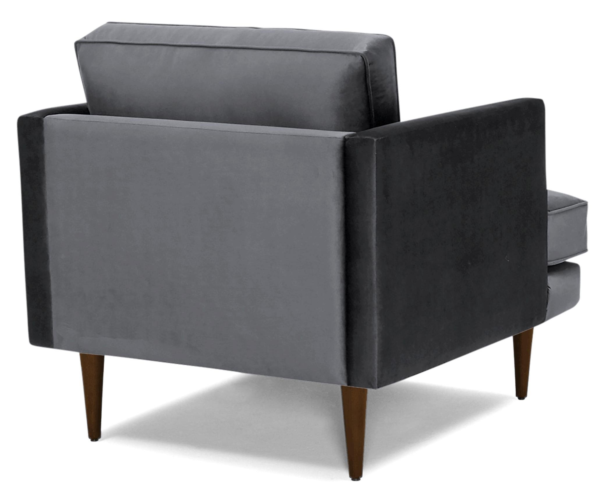 Gray Preston Mid Century Modern Chair - Essence Ash - Mocha - Image 3