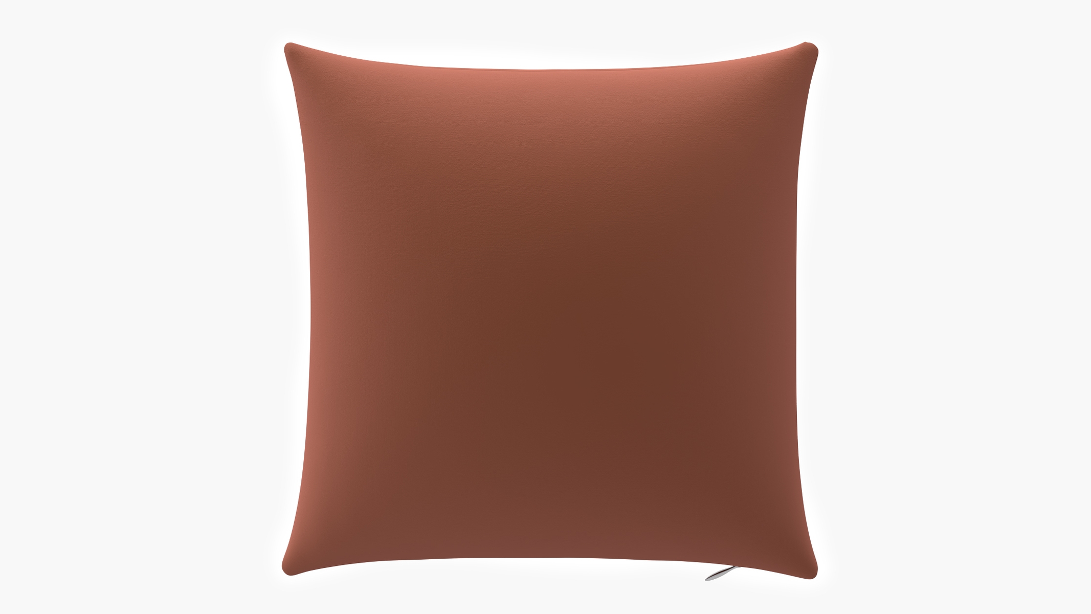 Throw Pillow 18", Terracotta Performance Velvet, 18" x 18" - Image 0