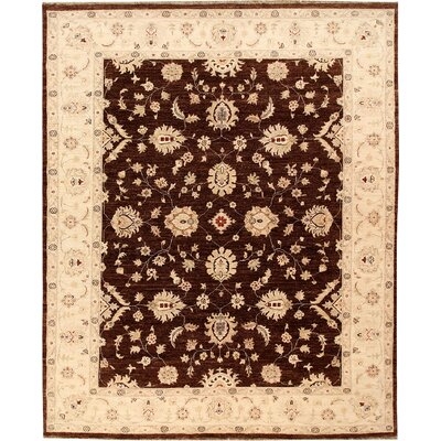 One-of-a-Kind Daqwane Hand-Knotted New Age Ziegler Brown/Beige 7'10" x 9'9" Wool Area Rug - Image 0
