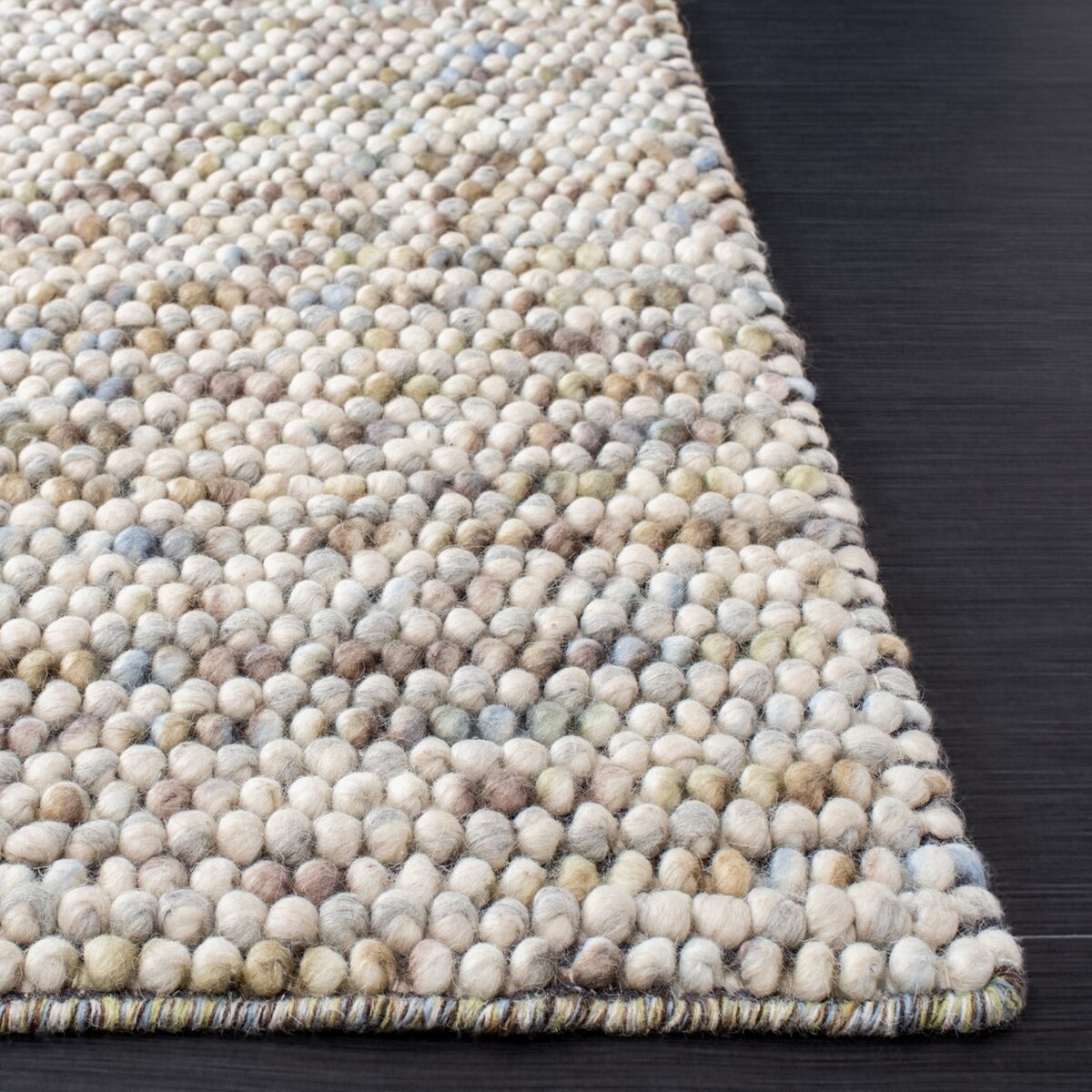 Safavieh Hand Woven Area Rug, NAT620D, Ivory/Multi, 8' X 8'  - Image 1