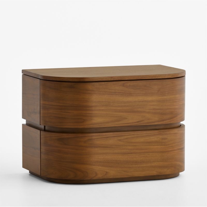 Milano 28" Natural Walnut Nightstand - Image 1