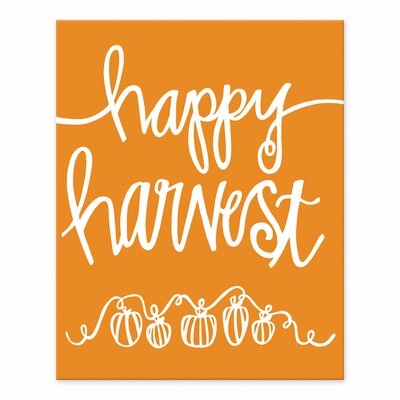 Orange Happy Harvest Easelback Canvas - Image 0