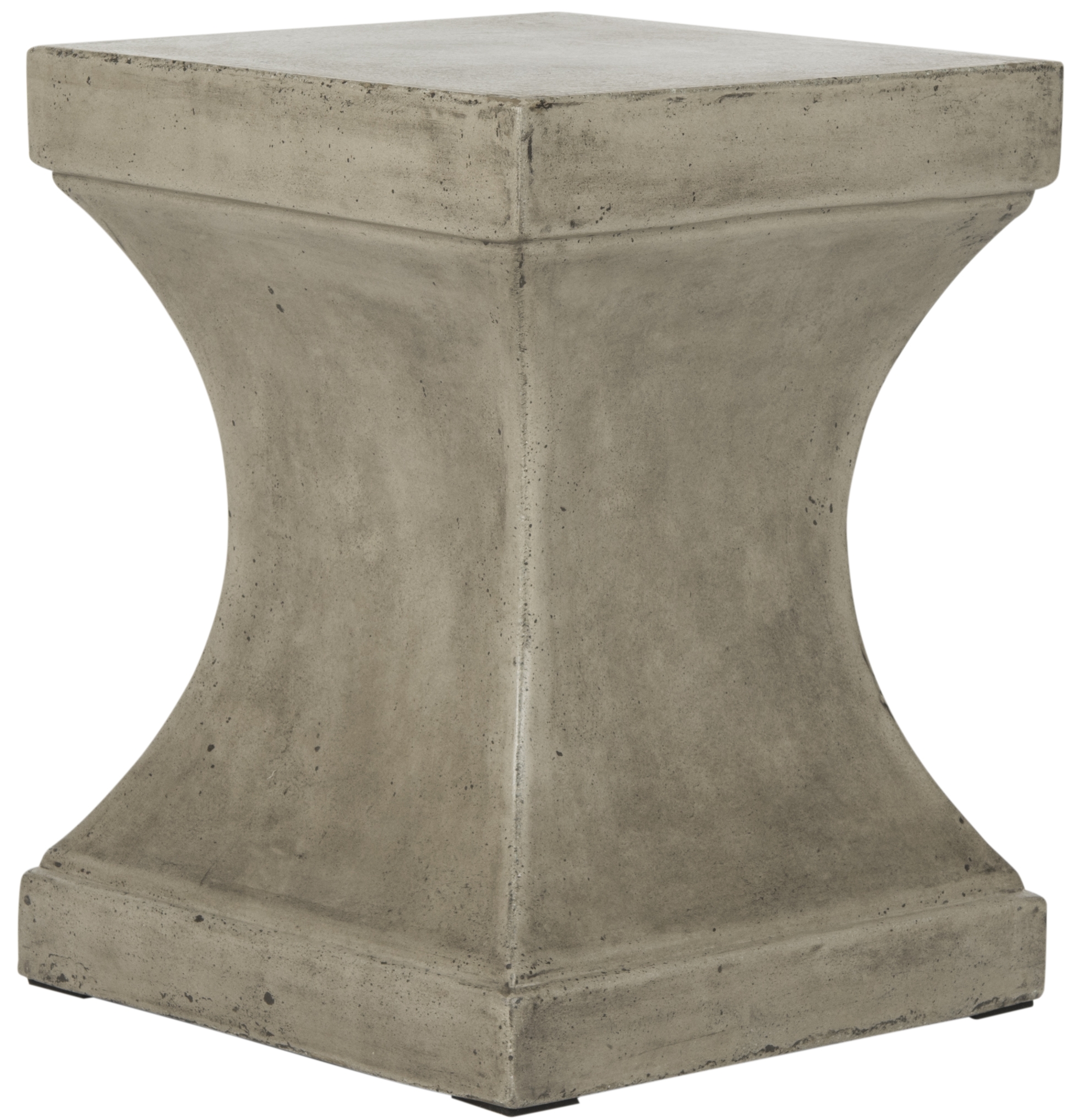 Curby Indoor/Outdoor Modern Concrete 17.7-Inch H Accent Table - Dark Grey - Arlo Home - Image 1