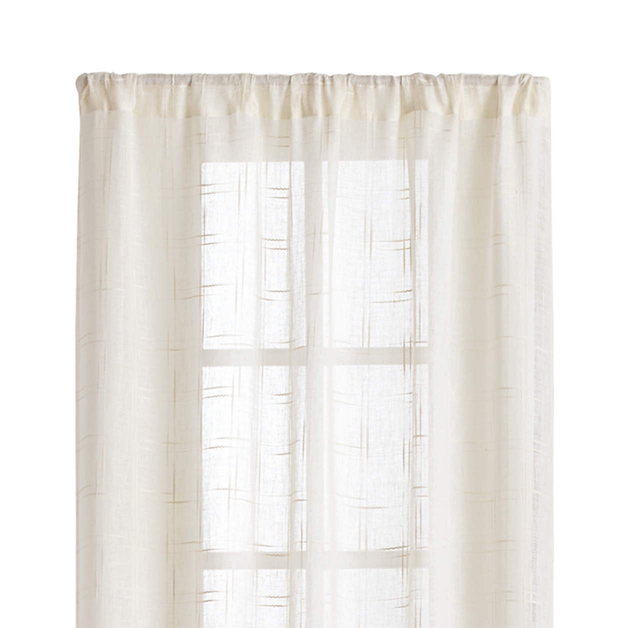 Briza Ivory Sheer Linen Curtains, 50" x 96" - Image 5
