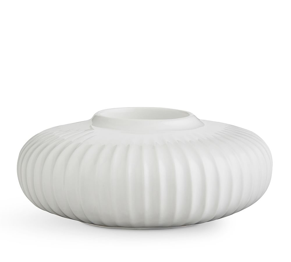 Kahler Hammershoi White Porcelain Tealight Holder, 5.1", Set of 3 - Image 0