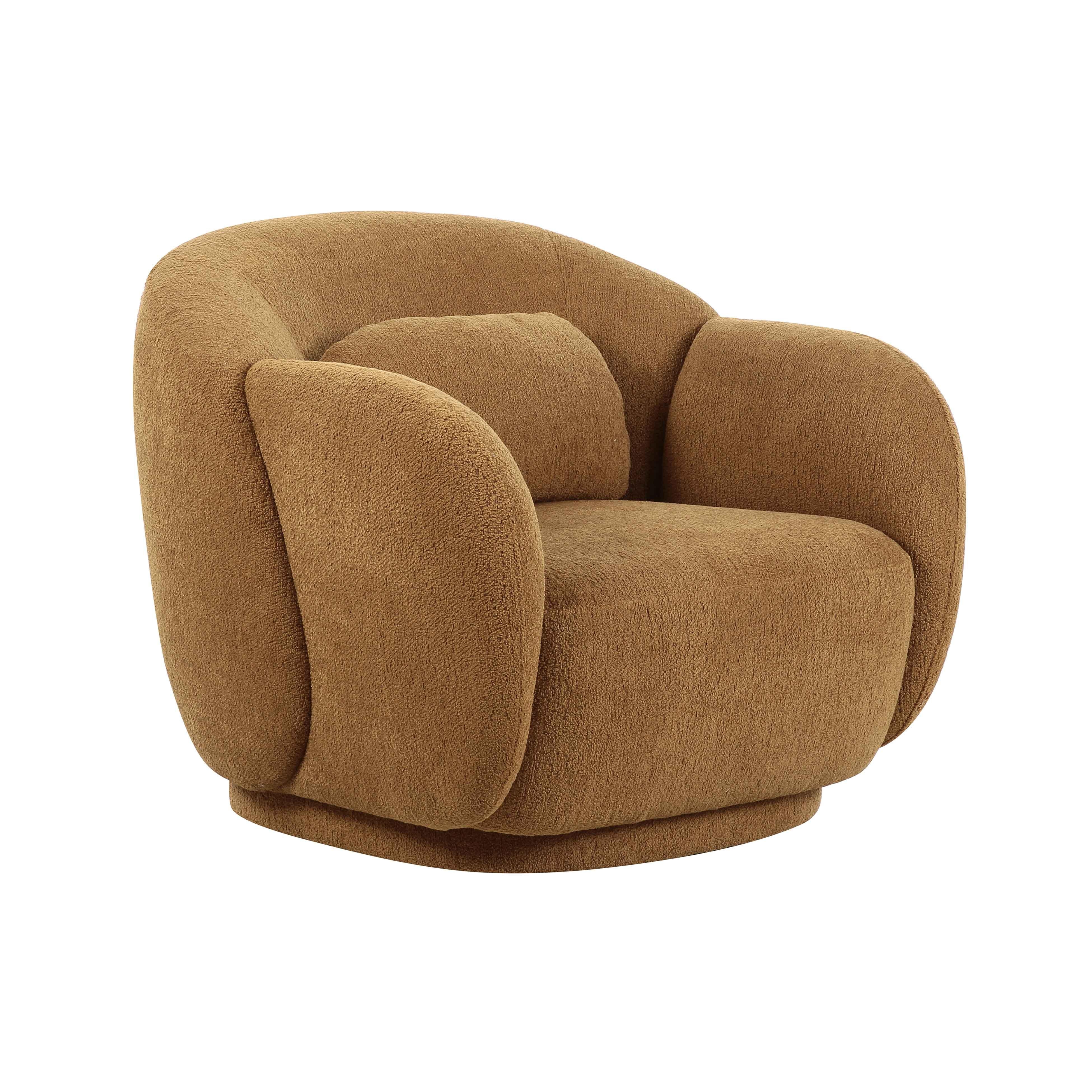 Misty Brown Boucle Accent Chair - Image 0