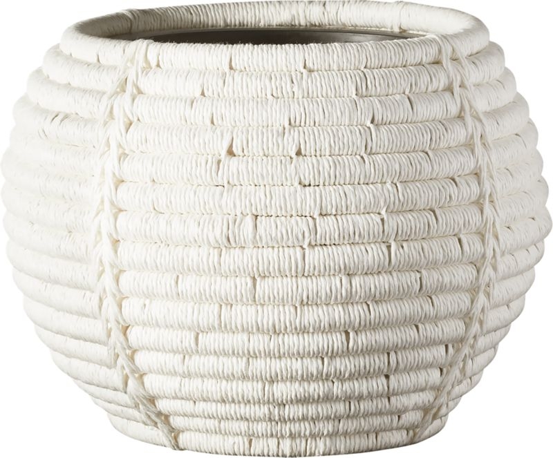 Rimini Ivory Basket Planter - Image 3