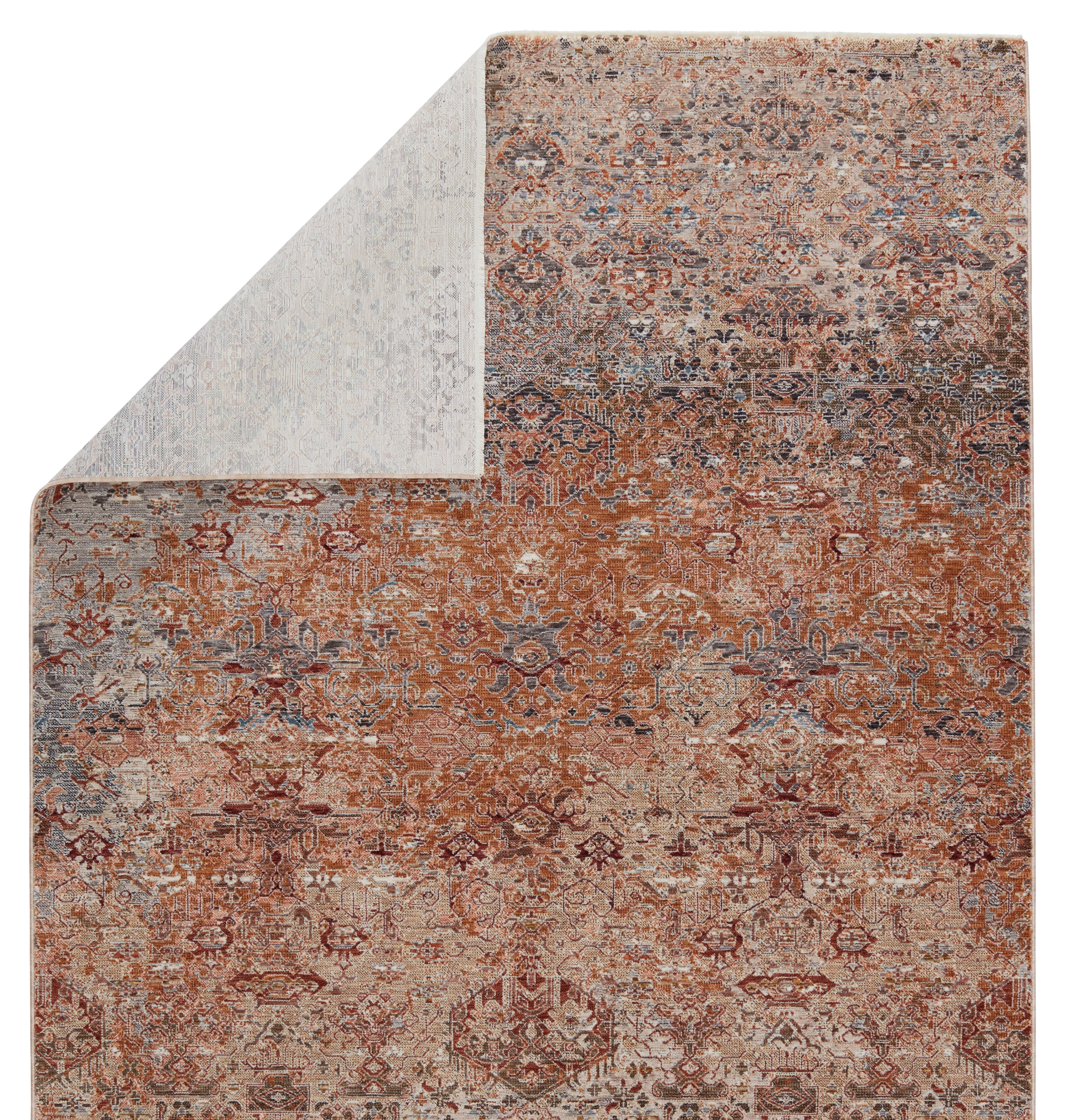 Elianna Floral Tan/ Rust Area Rug (9'3"X13'3") - Image 2