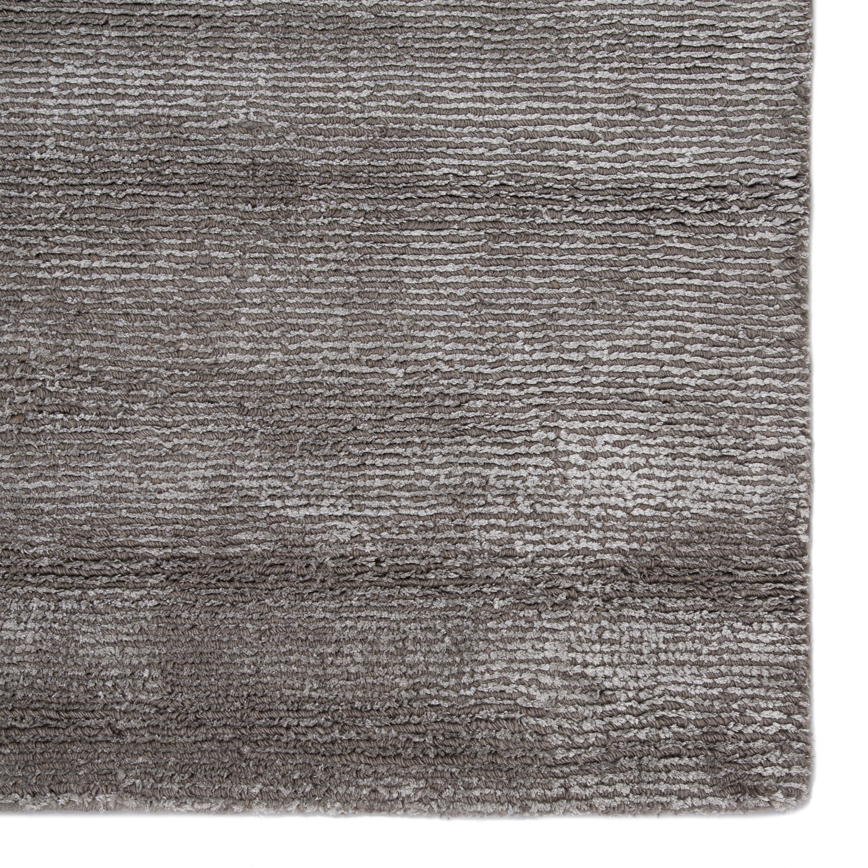 Kelle Handmade Solid Gray/ Silver Area Rug (9' X 13') - Image 3