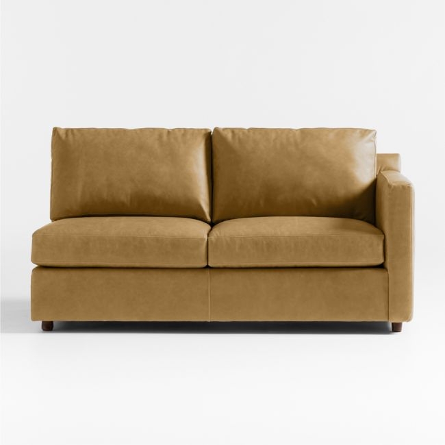 Barrett II Leather Left-Arm Apartment Sofa Sectional Piece - Image 0